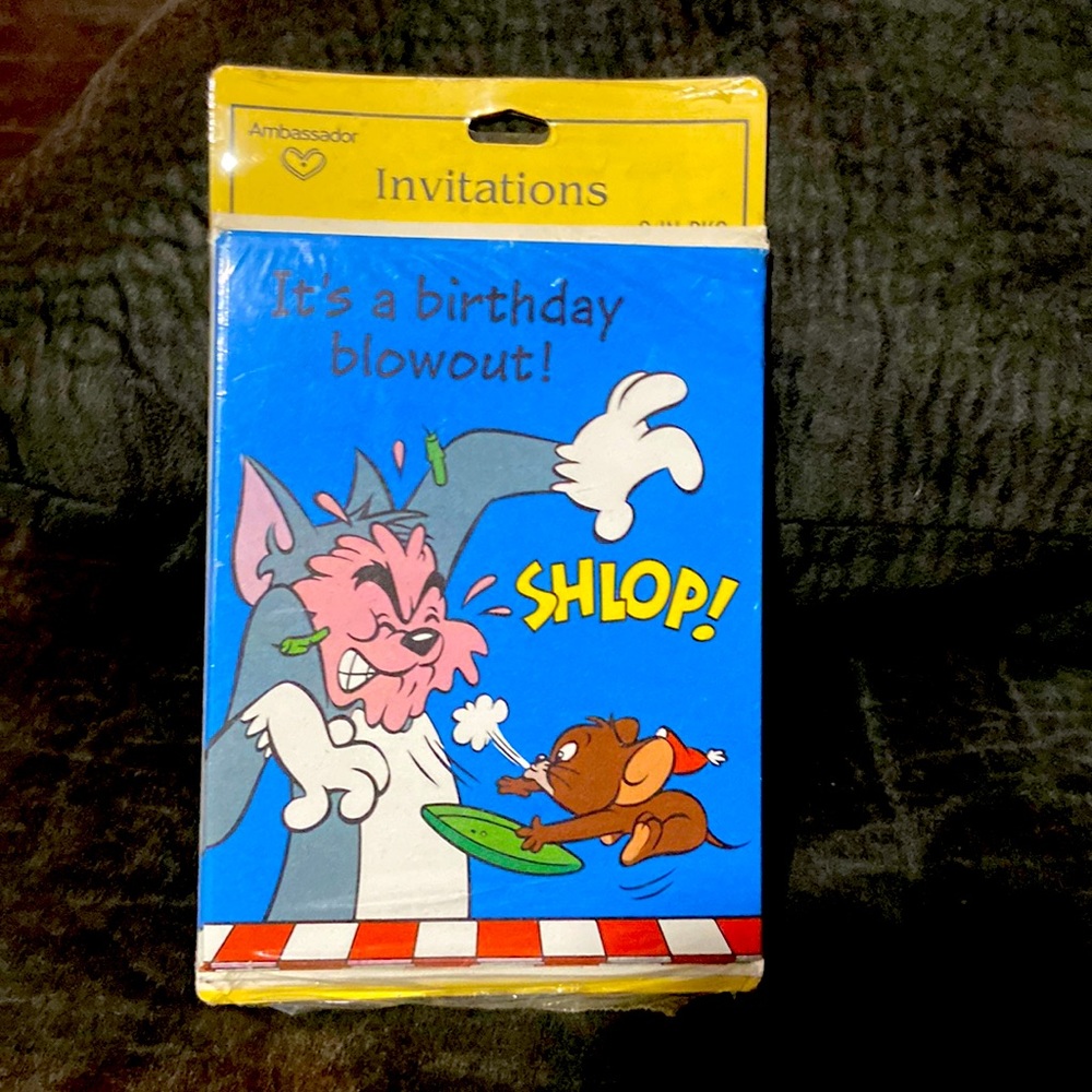 Vintage Tom & Jerry Invitation Cards